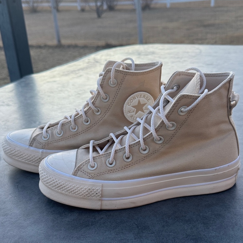 Converse Women's Canvas High-Tops - Beige